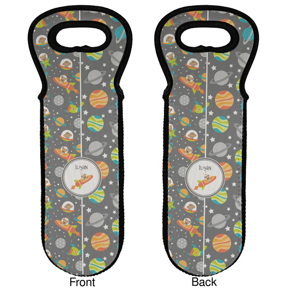 Space Explorer Wine Tote Front & Back