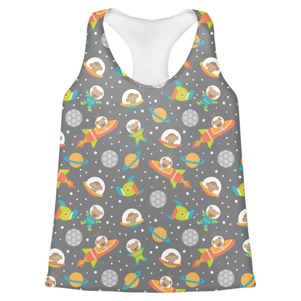 Custom Space Explorer Womens Racerback Tank Top - Small