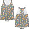 Space Explorer Womens Racerback Tank Tops - Medium - Front and Back