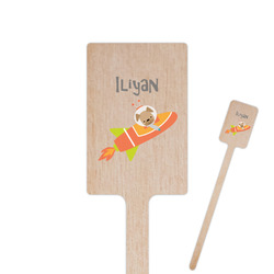 Space Explorer 6.25" Rectangle Wooden Stir Sticks - Single Sided (Personalized)