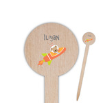 Space Explorer Round Wooden Food Picks (Personalized)