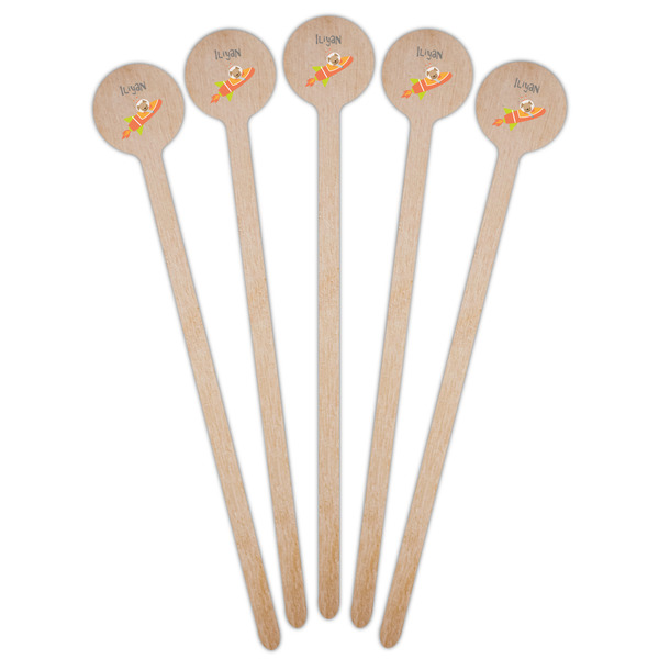 Space Explorer Wooden 6" Stir Stick - Round - Fan View