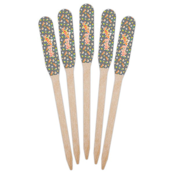 Space Explorer Wooden Food Pick - Paddle - Fan View