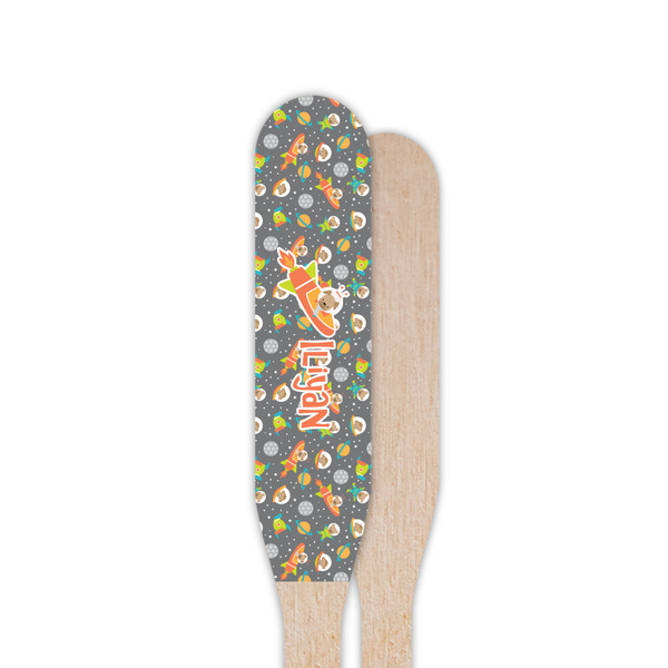 Space Explorer Wooden Food Pick - Paddle - Single Sided - Front & Back
