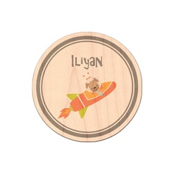 Space Explorer Genuine Maple or Cherry Wood Sticker (Personalized)