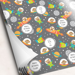 Space Explorer Wrapping Paper Sheets (Personalized)