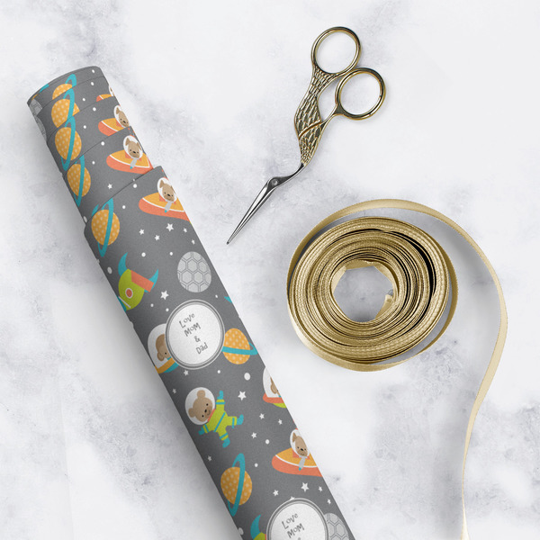 Space Explorer Wrapping Paper Roll - Matte - In Context