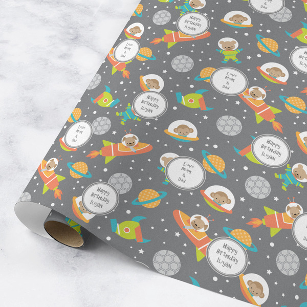 Custom Space Explorer Wrapping Paper Roll - Medium - Matte (Personalized)