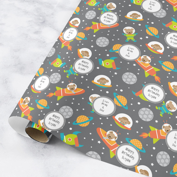 Custom Space Explorer Wrapping Paper Roll - Medium (Personalized)