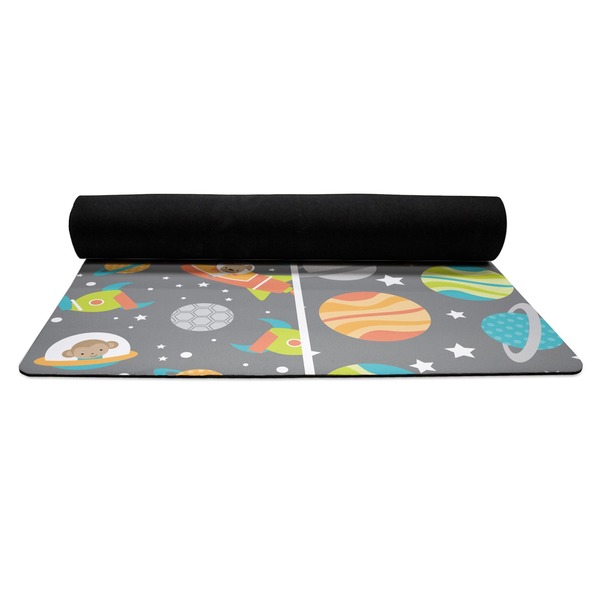 Space Explorer Yoga Mat Rolled up Black Rubber Backing