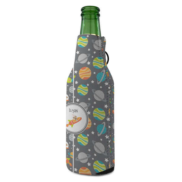 Space Explorer Zipper Bottle Cooler - ANGLE (bottle)