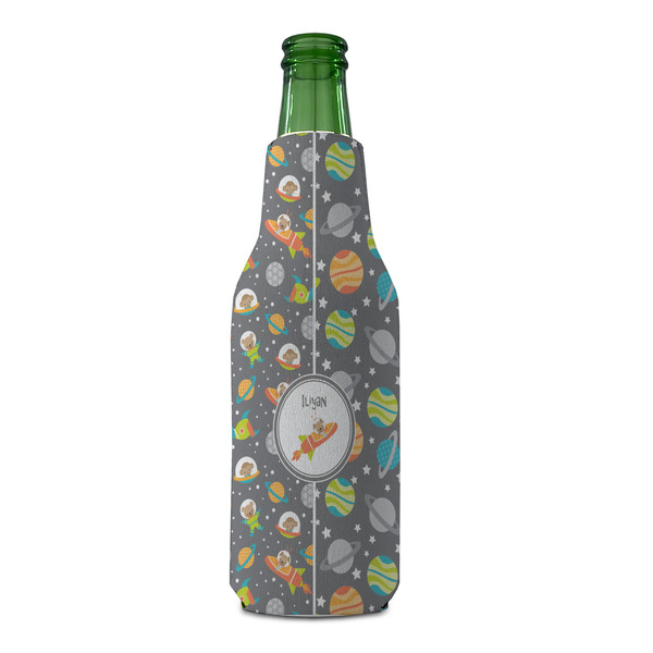 Space Explorer Zipper Bottle Cooler - FRONT (bottle)