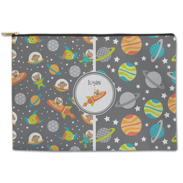 Custom Space Explorer Zipper Pouch - Large - 12.5"x8.5" (Personalized)