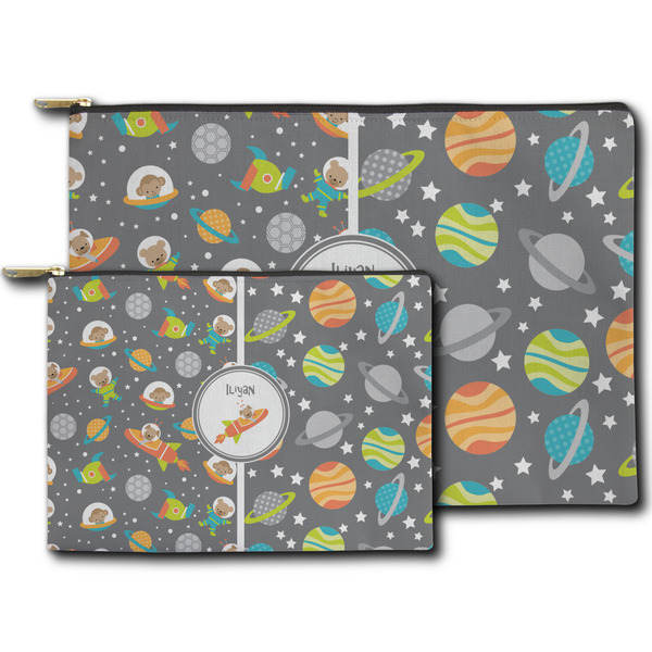 Space Explorer Zippered Pouches - Size Comparison