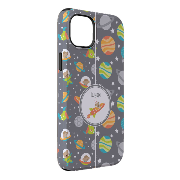 Custom Space Explorer iPhone Case - Rubber Lined - iPhone 14 Plus (Personalized)
