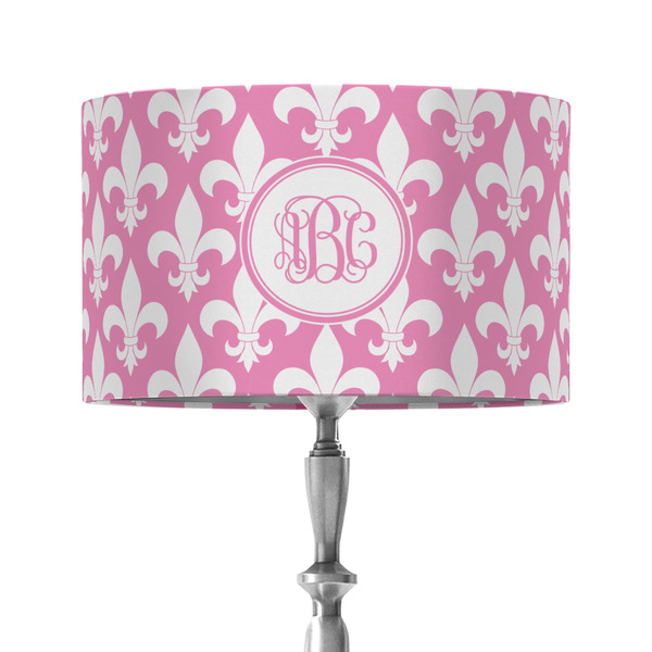 Custom Fleur De Lis 12" Drum Lamp Shade - Fabric (Personalized)