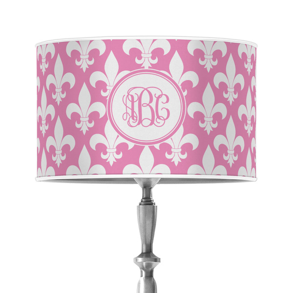Custom Fleur De Lis 12" Drum Lamp Shade - Poly-film (Personalized)