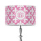 Fleur De Lis 12" Drum Lampshade - ON STAND (Poly Film)