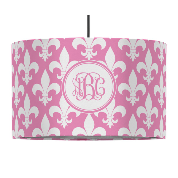 Fleur De Lis 12" Drum Lampshade - PENDANT (Fabric)