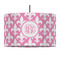 Fleur De Lis 12" Drum Pendant Lamp - Fabric (Personalized)