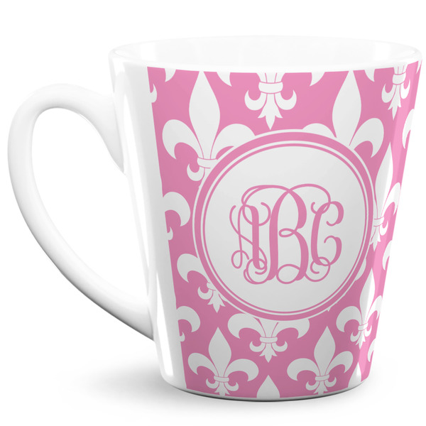 Custom Fleur De Lis 12 Oz Latte Mug (Personalized)