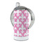 Fleur De Lis 12 oz Stainless Steel Sippy Cups - FULL (back angle)