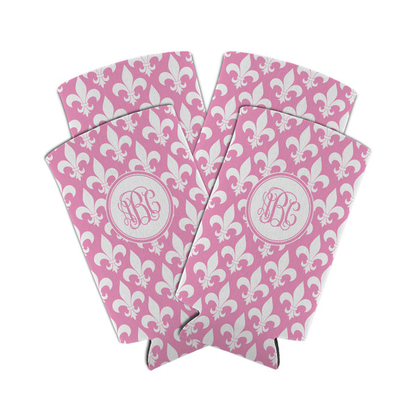 Custom Fleur De Lis Can Cooler (tall 12 oz) - Set of 4 (Personalized)