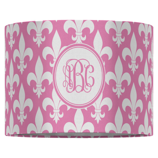 Fleur De Lis 16" Drum Lampshade - FRONT (Fabric)
