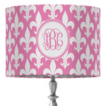 Fleur De Lis 16" Drum Lamp Shade - Fabric (Personalized)