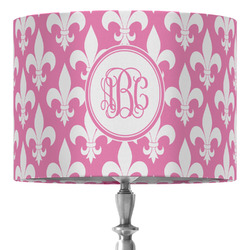Fleur De Lis 16" Drum Lamp Shade - Fabric (Personalized)