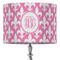 Fleur De Lis 16" Drum Lampshade - ON STAND (Fabric)