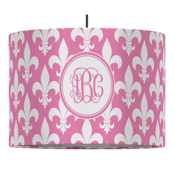 Custom Fleur De Lis Drum Pendant Lamp (Personalized)
