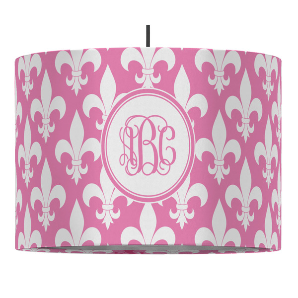 Custom Fleur De Lis Drum Pendant Lamp (Personalized)