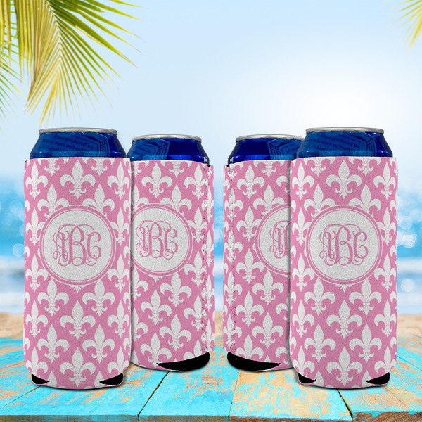 Fleur De Lis 16oz Can Sleeve - Set of 4 - LIFESTYLE