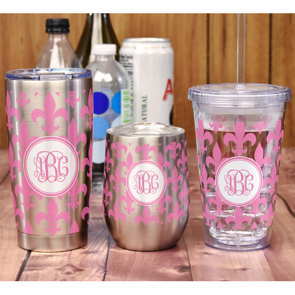 Fleur De Lis 20oz SS Tumbler - Full Print - In Context