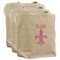 Fleur De Lis Reusable Cotton Grocery Bags - Set of 3 (Personalized)