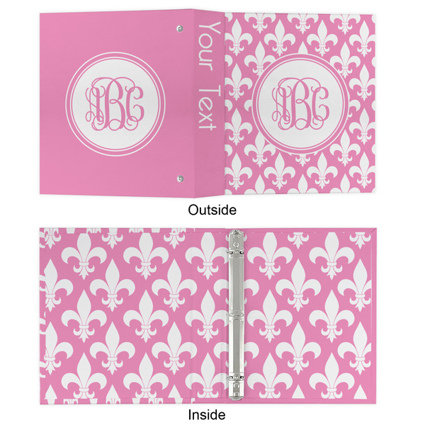 Fleur De Lis 3 Ring Binders - Full Wrap - 1" - APPROVAL