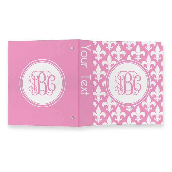 Fleur De Lis 3 Ring Binders - Full Wrap - 1" - OPEN OUTSIDE