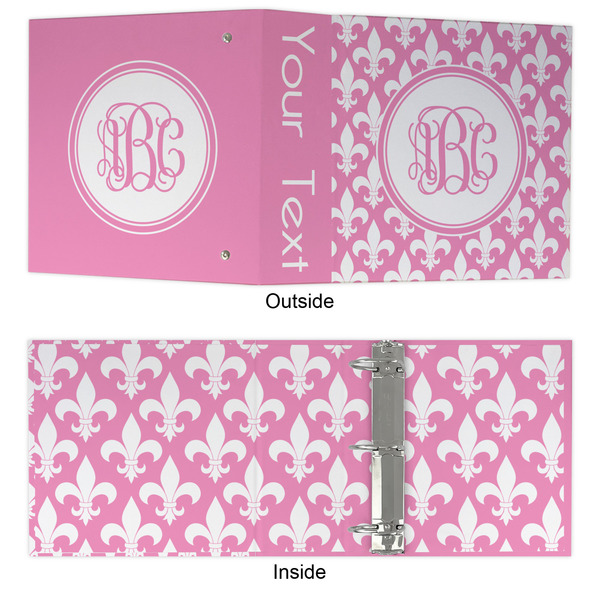 Fleur De Lis 3 Ring Binders - Full Wrap - 3" - APPROVAL