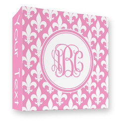 Fleur De Lis 3 Ring Binder - Full Wrap - 3" (Personalized)