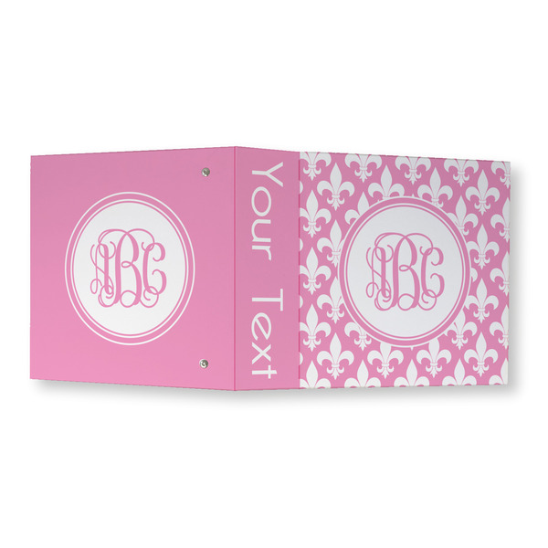 Fleur De Lis 3 Ring Binders - Full Wrap - 3" - OPEN OUTSIDE