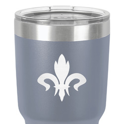 Fleur De Lis 30 oz Stainless Steel Tumbler - Grey - Single-Sided