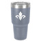 Fleur De Lis 30 oz Stainless Steel Tumbler - Grey - Single-Sided