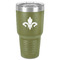 Fleur De Lis 30 oz Stainless Steel Tumbler - Olive - Single-Sided