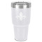Fleur De Lis 30 oz Stainless Steel Tumbler - White - Single-Sided