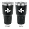 Fleur De Lis 30 oz Stainless Steel Ringneck Tumblers - Black - Double Sided - APPROVAL