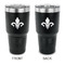 Fleur De Lis 30 oz Stainless Steel Tumbler - Black - Double Sided (Personalized)