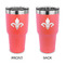 Fleur De Lis 30 oz Stainless Steel Tumbler - Coral - Double Sided (Personalized)