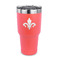Fleur De Lis 30 oz Stainless Steel Tumbler - Coral - Single Sided