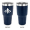 Fleur De Lis 30 oz Stainless Steel Ringneck Tumblers - Navy - Single Sided - APPROVAL